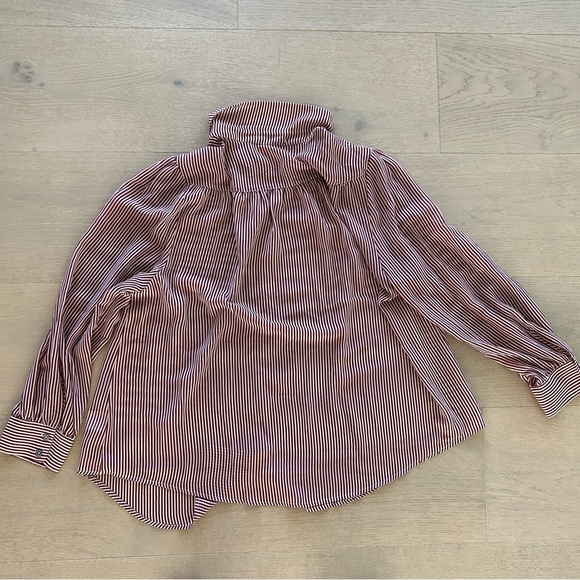 ModCloth Maroon Striped Blouse sz 2x - Picture 4 of 4